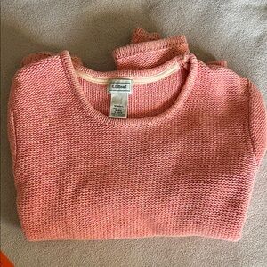 L.L. Bean Women's coral Crew Neck Sweater
